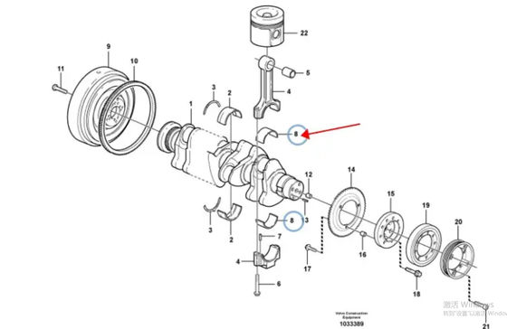 Peças de motor de aço novas de Deutz 04284142 20766790 Rod Bearing de conexão